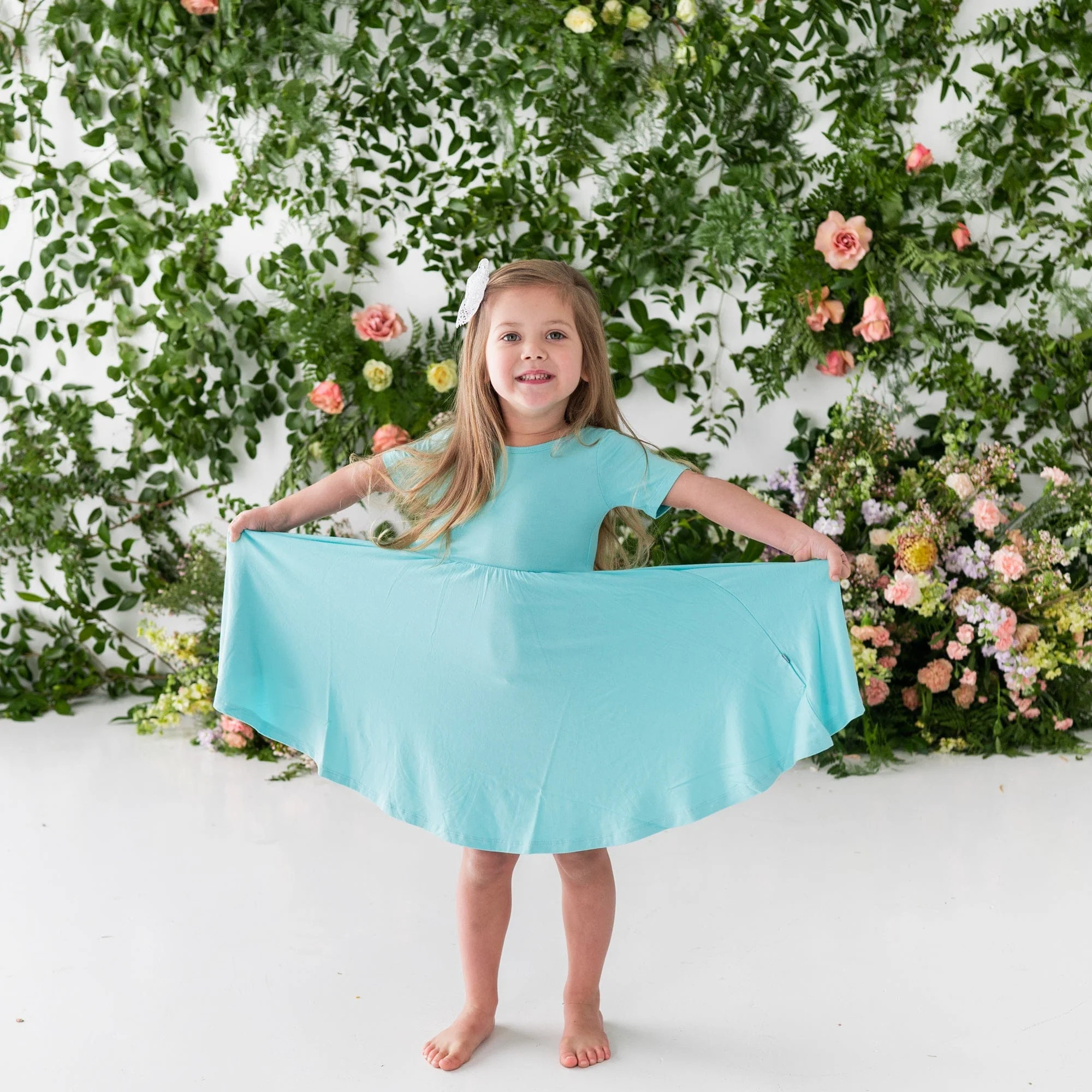 Twirl Dress in Robin | Kyte BABY