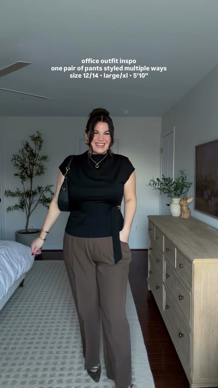 One pair of pants styled different ways! Office style inspo!

#LTKMidsize #LTKSeasonal #LTKWorkwear