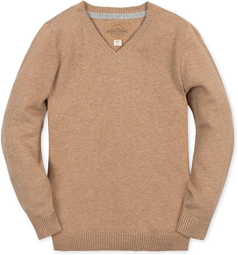 Hope & Henry Boys' Long Sleeve Fine Gauge V-Neck Sweater | Amazon (US)