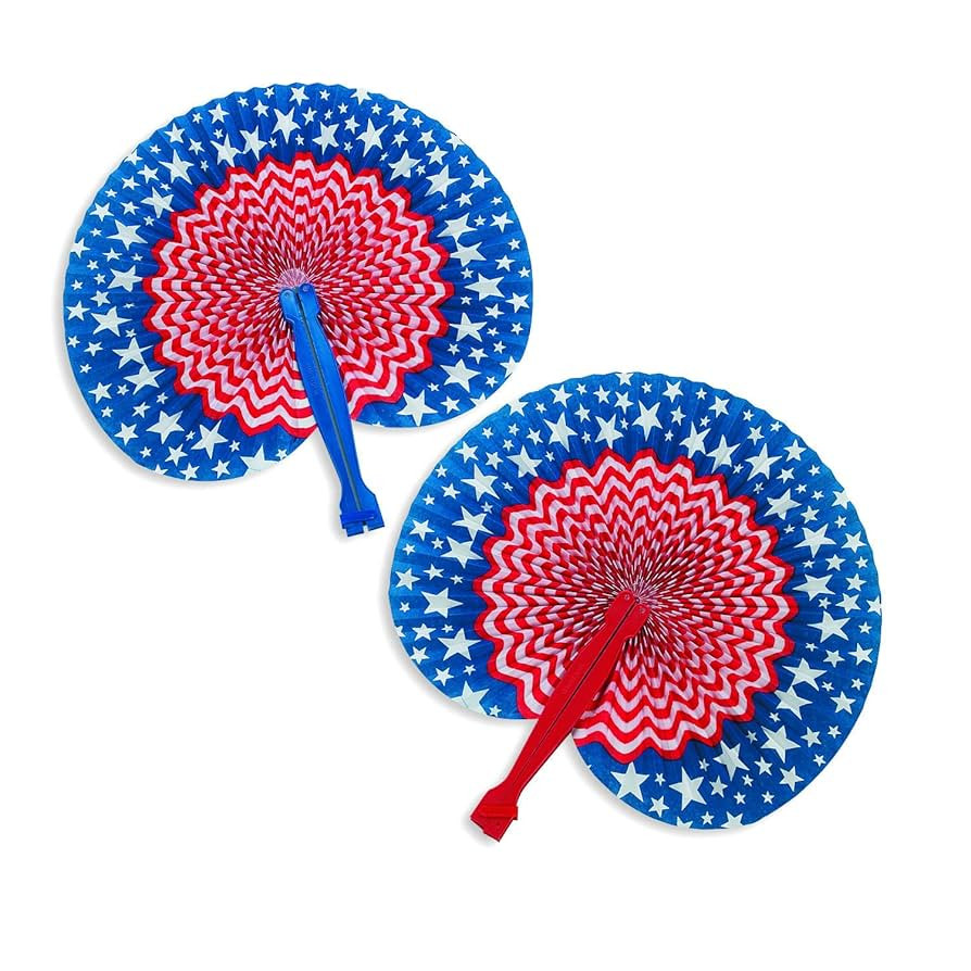USA Stars & Stripes Folding Fans for Fourth of July (Set of 12) | Amazon (US)