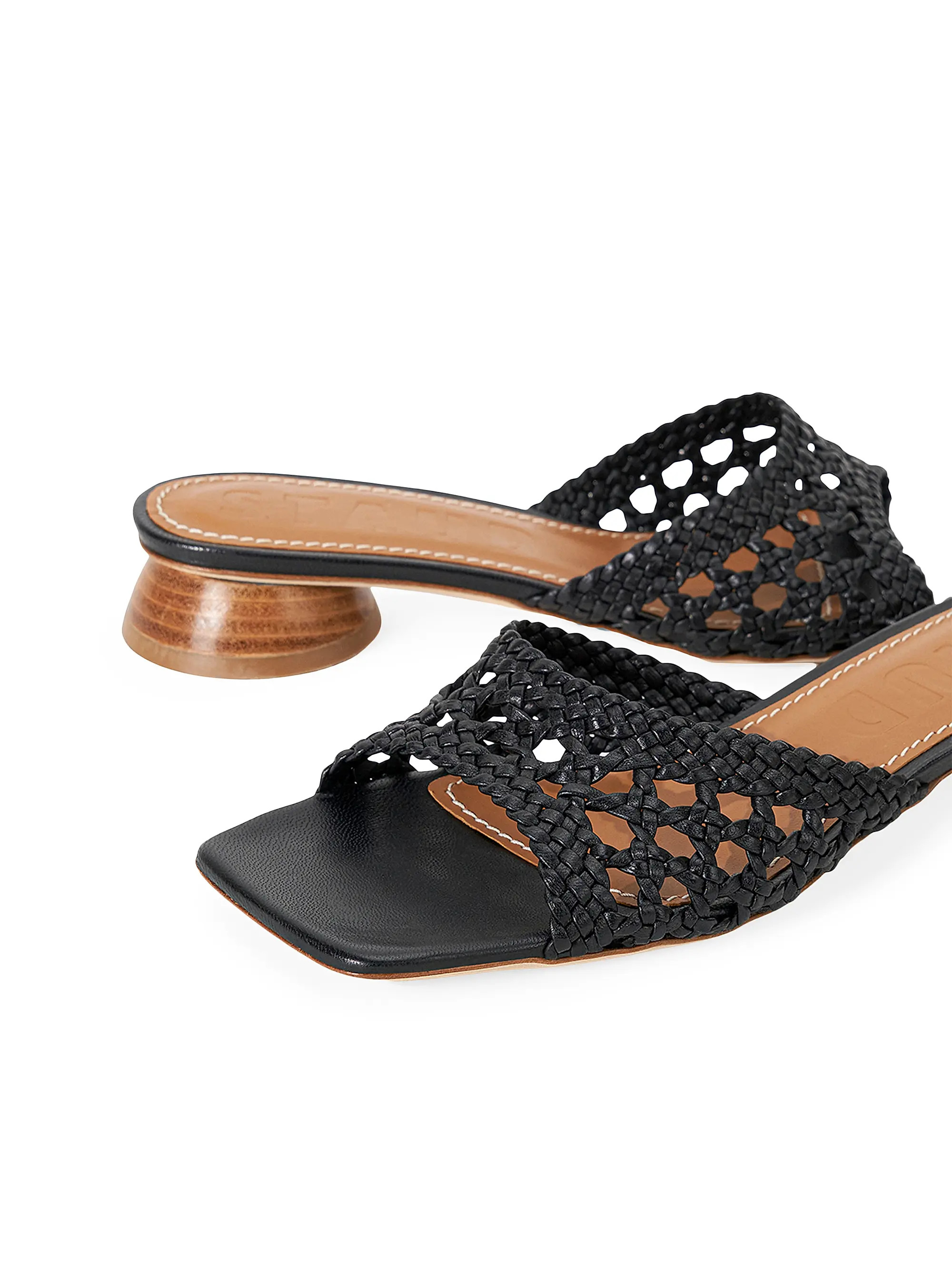 Simone 35MM Crochet Leather Mules | Saks Fifth Avenue