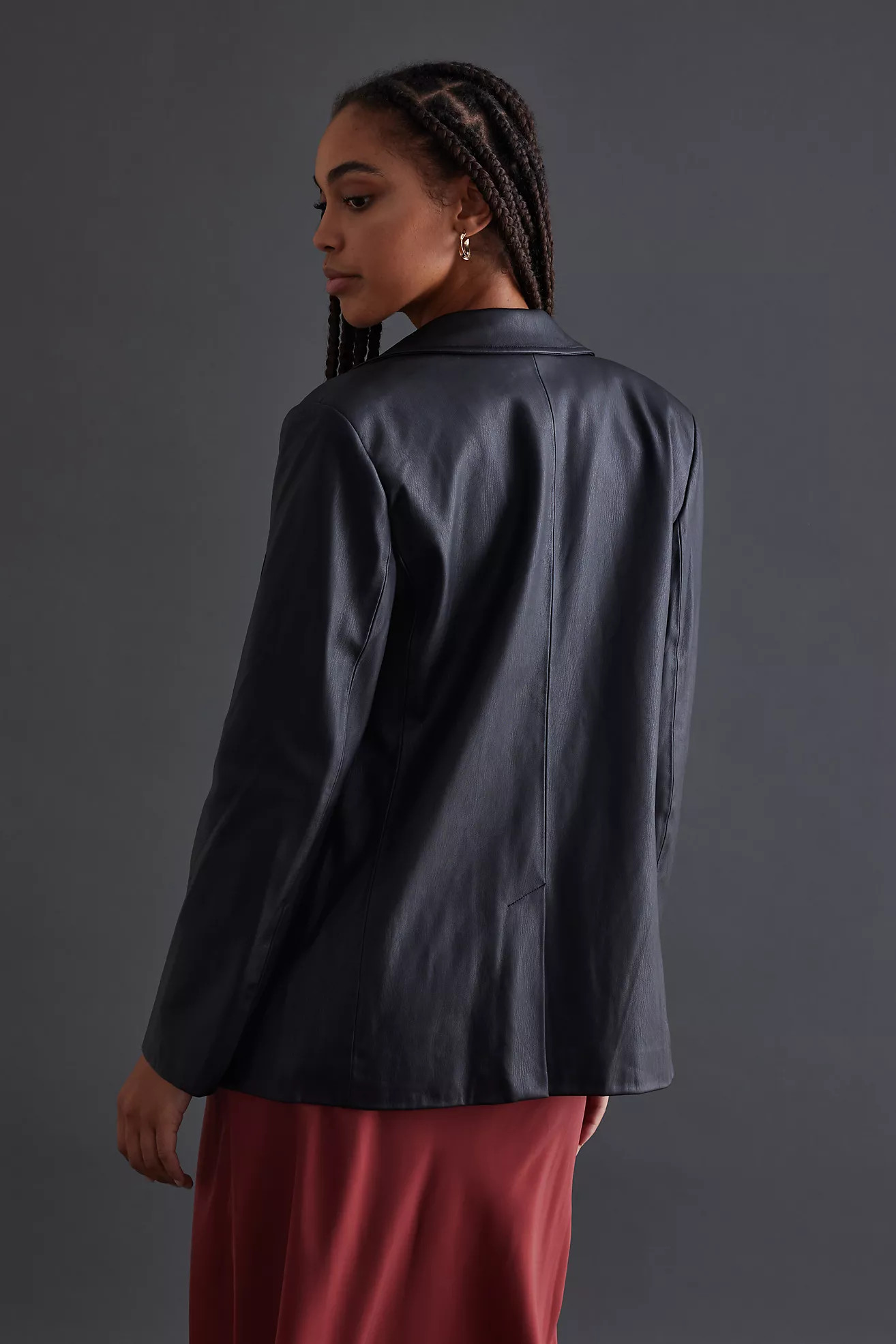 By Anthropologie Faux Leather Blazer | Anthropologie (US)