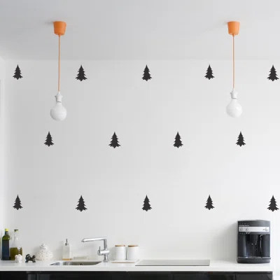Pine Trees Wall Decal Urban Walls Color: Copper Metallic | Wayfair North America