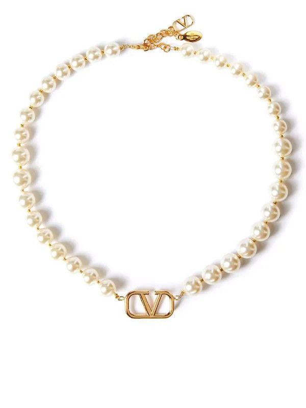 VLogo Signature pearl necklace | Farfetch Global