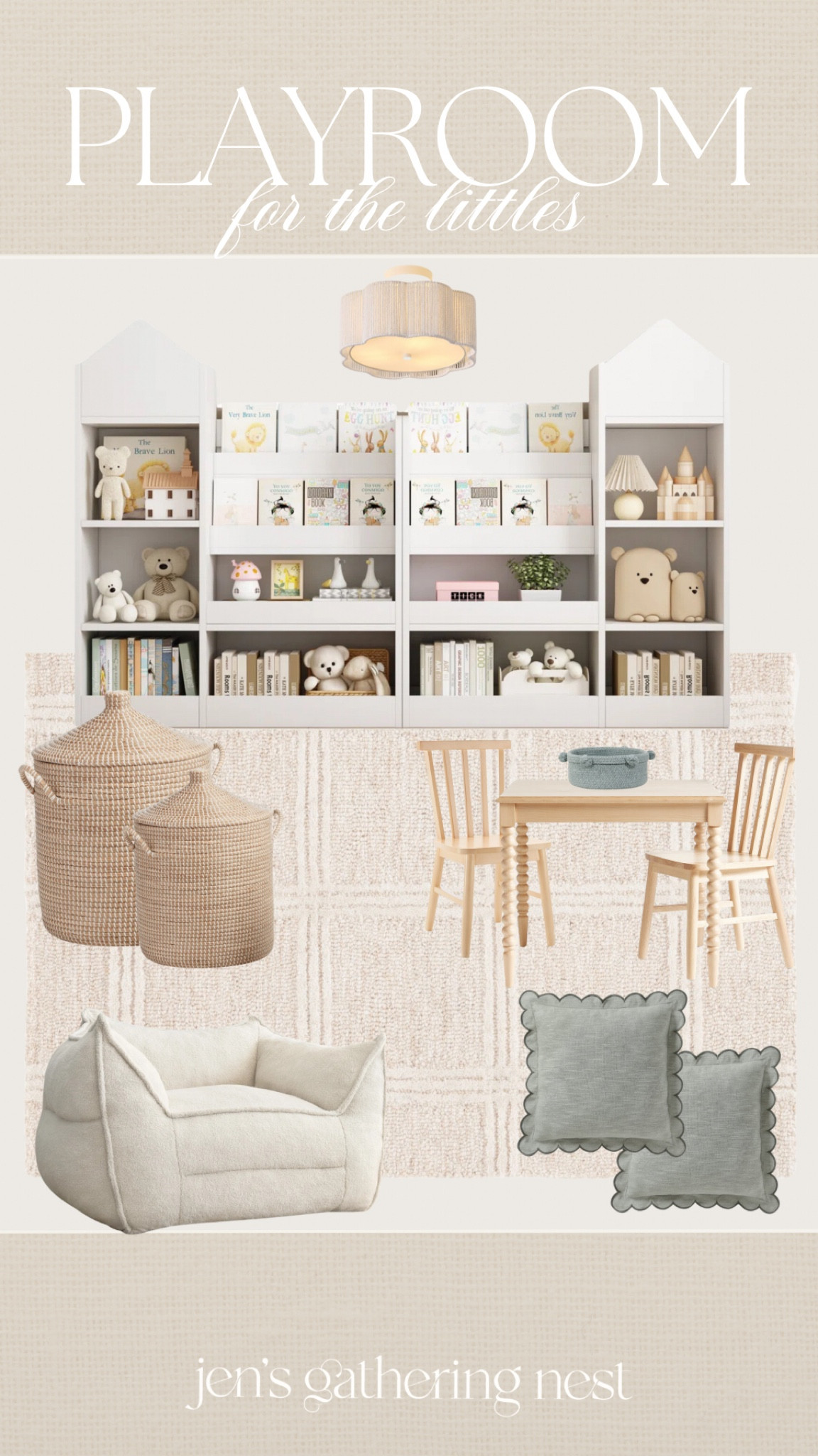 Kids playroom inspo — obsessed with the shelves 😍

#playroom #kidsroom #shelves #kidstable #beanbag #rug #modular #storage #toystorage #kidsorganization #organization #organizing #cabinetstorage #storage #playroomdecor #kidsroom #kidsdecor #bins 

#LTKKids #LTKFindsUnder100 #LTKFamily