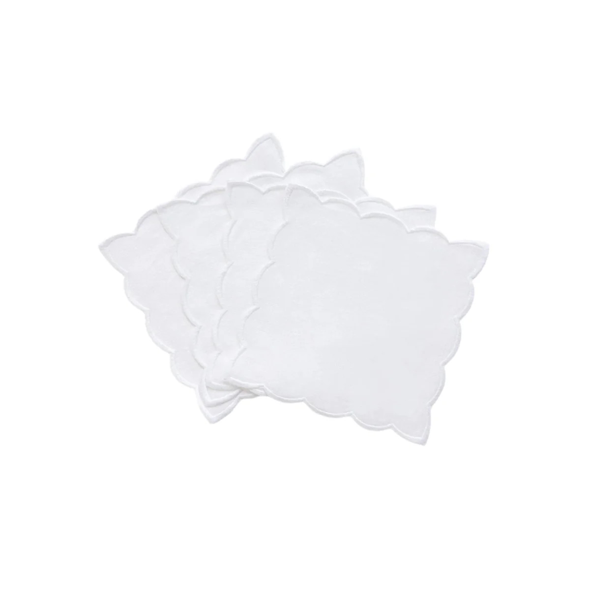Scalloped Cocktail Napkin, Set of 4 | Over The Moon