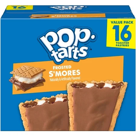 Pop-Tarts Frosted S'mores Toaster Pastries, Breakfast Foods, Shelf-Stable, 27 oz (16 Count) | Walmart (US)