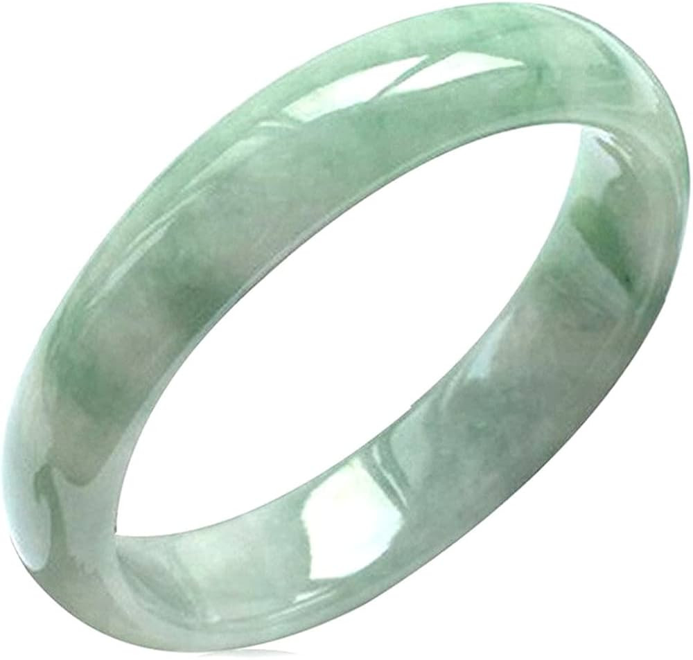Jade Bangle Bracelet for Women, Natural Genuine Green Jadeite Bangles Retro Chinese Style Jewelry... | Amazon (US)