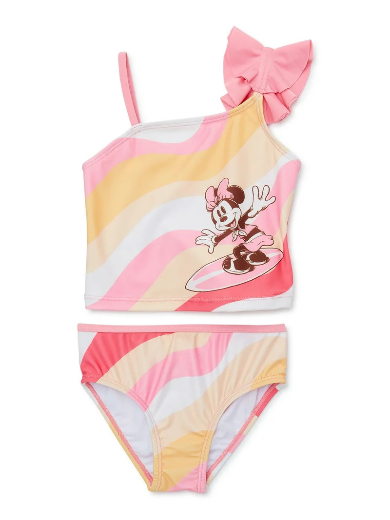 Character Toddler Girl Ruffle-Strap Tankini Swim Set, Sizes 12M-5T | Walmart (US)