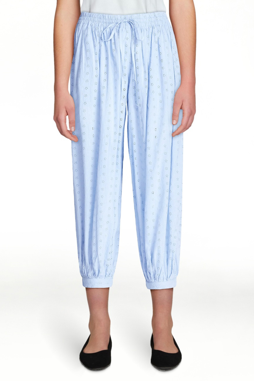 Scoop Women\u2019s and Women's Plus Eyelet Harem Cotton Pants, Sizes XS-4X | Walmart (US)