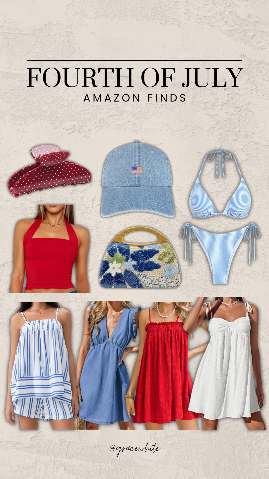 Celebrate in style with these festive finds! 🇺🇸

summer outfits, beachwear, trendy tops, sundresses, sunglasses, accessories, Grace White

#LTKgrwm #LTKootd #LTKSeasonal