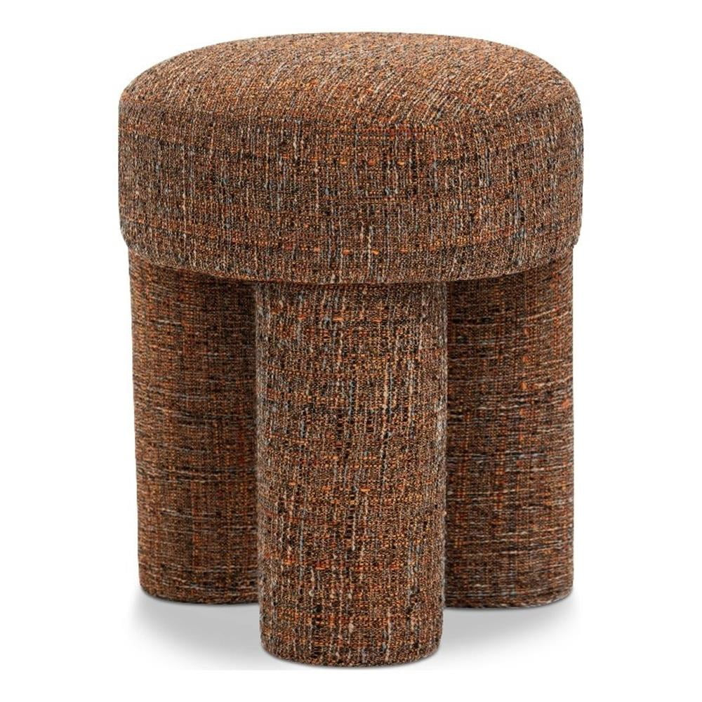 Meridian Furniture Larson Cognac Fabric Ottoman/Stool | Walmart (US)