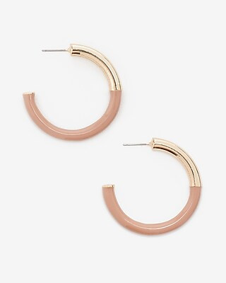 Enamel Tube Hoop Earrings | Express