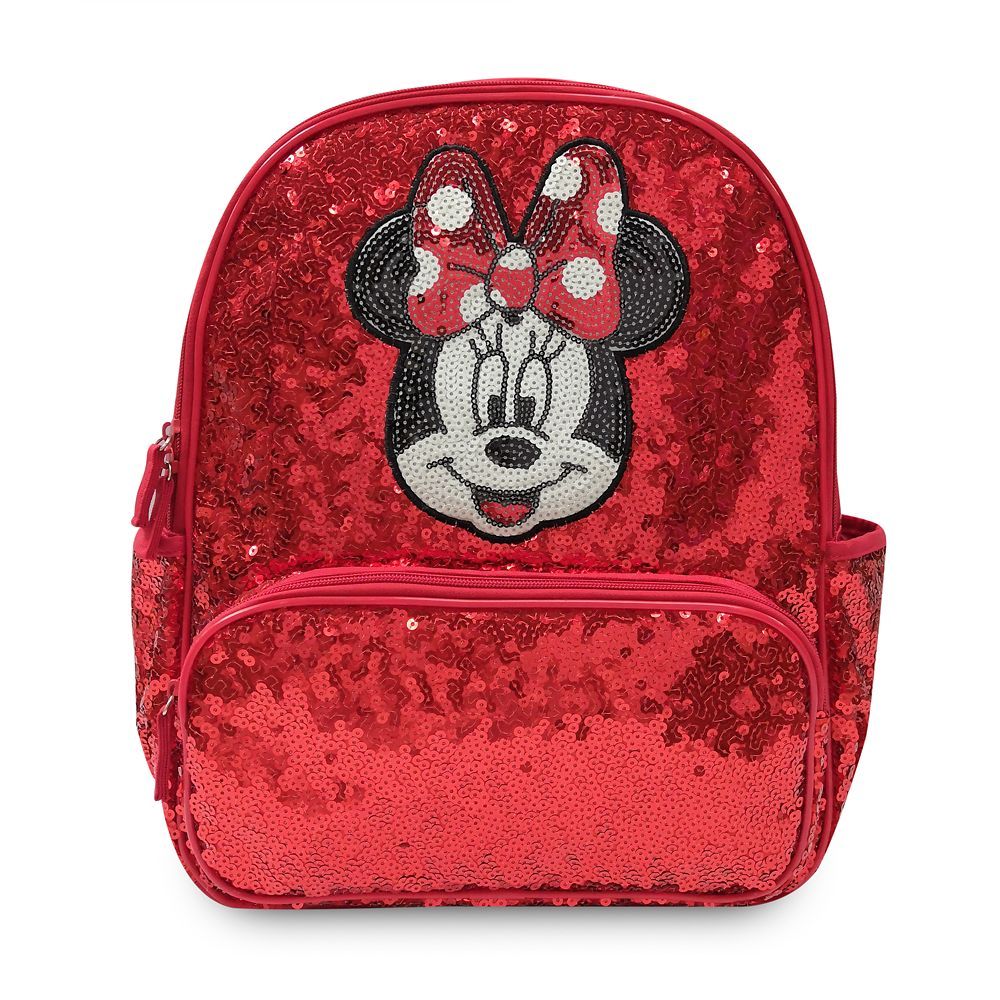 Minnie Mouse Red Sequin Backpack – Personalized | Disney Store