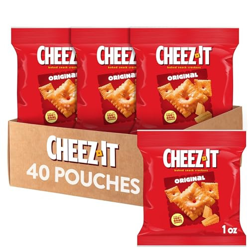 Cheez-It Cheese Crackers, Baked Snack Crackers, Lunch Snacks, Original (40 Packs) | Amazon (US)