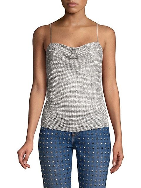 Harmon Crystal Drapey Slip Tank Top | Saks Fifth Avenue