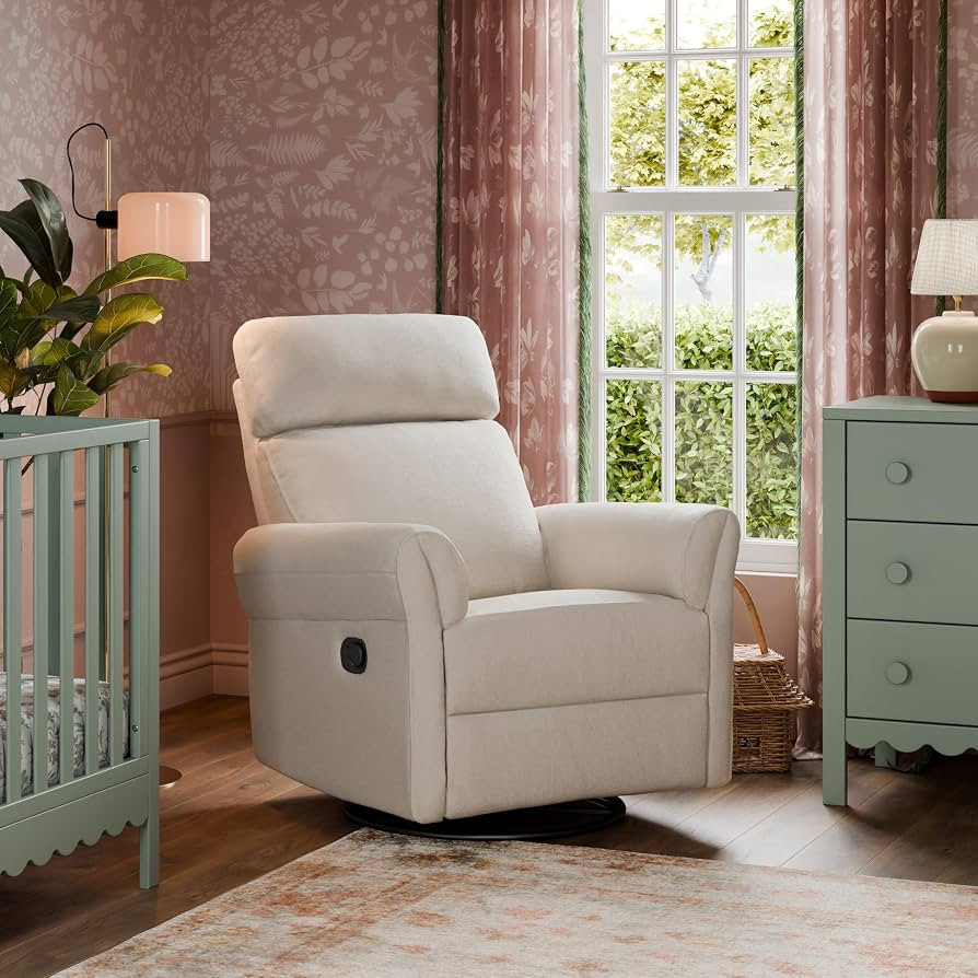 DaVinci Suzy Flex Nursery Recliner and Swivel Glider with Adjustable Headrest and Armrests, High ... | Amazon (US)