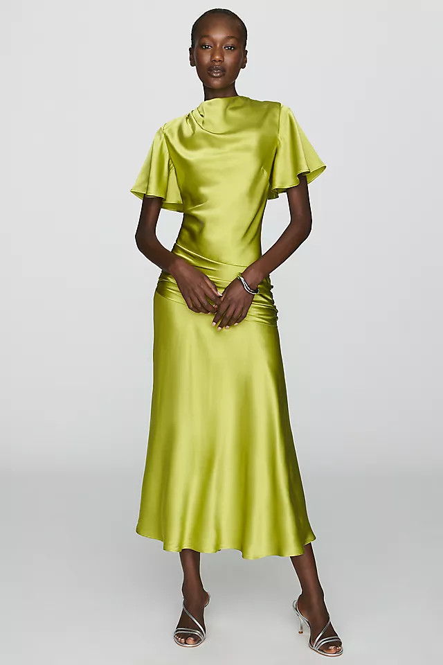 100% Silk Midi Dress | Anthropologie (US)