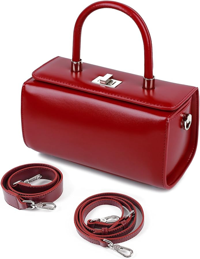Leather Shoulder Bag for Women, Genuine Leather Crossbody Purses,Evening Bag with Adjustable Stra... | Amazon (US)