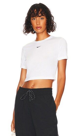 NSW Essential Crop Tee in White & Black | Revolve Clothing (Global)