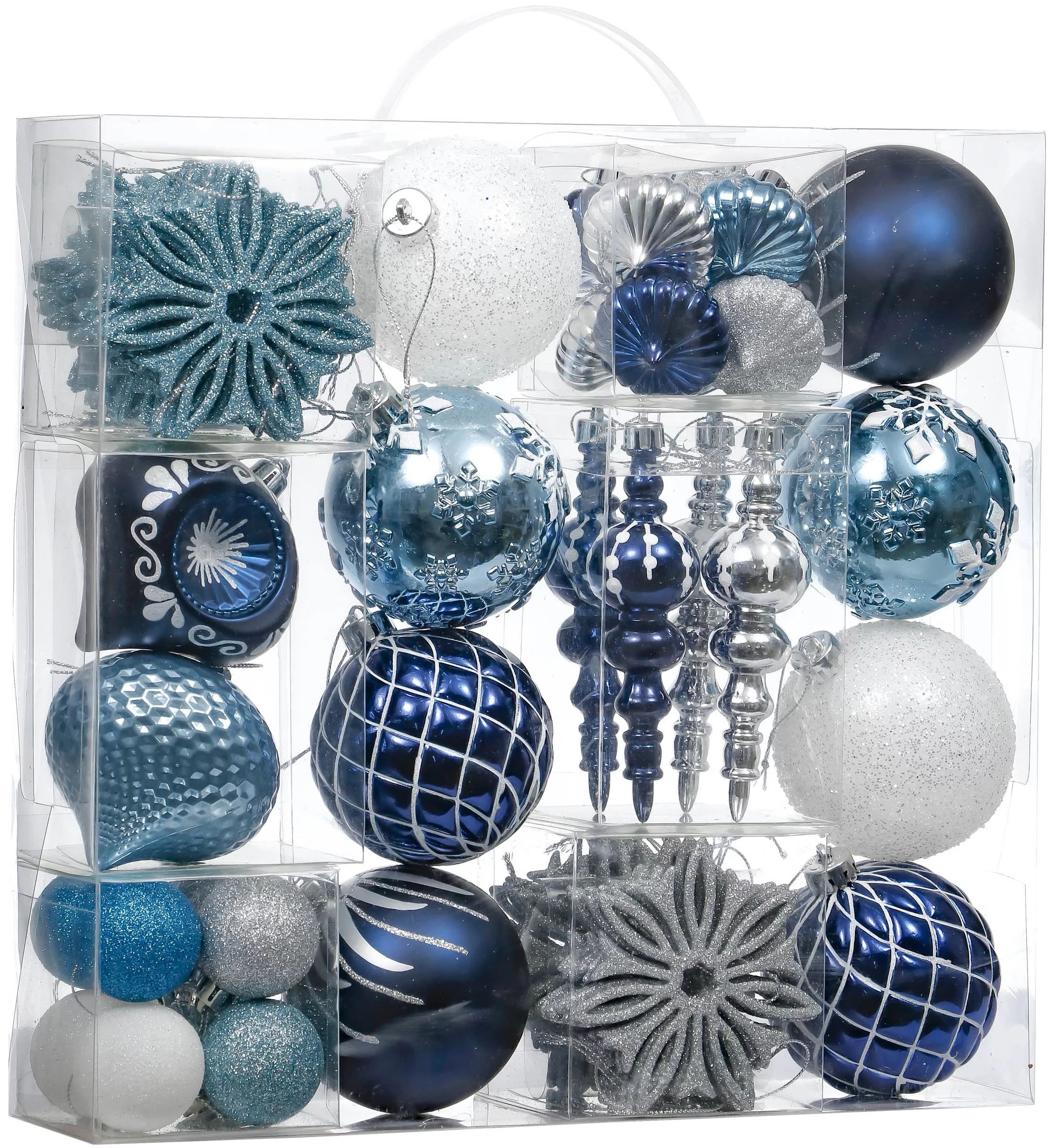 Valery Madelyn Christmas Ornaments Decorations,70ct Shatterproof Assorted Christmas Tree Ball Orn... | Walmart (US)