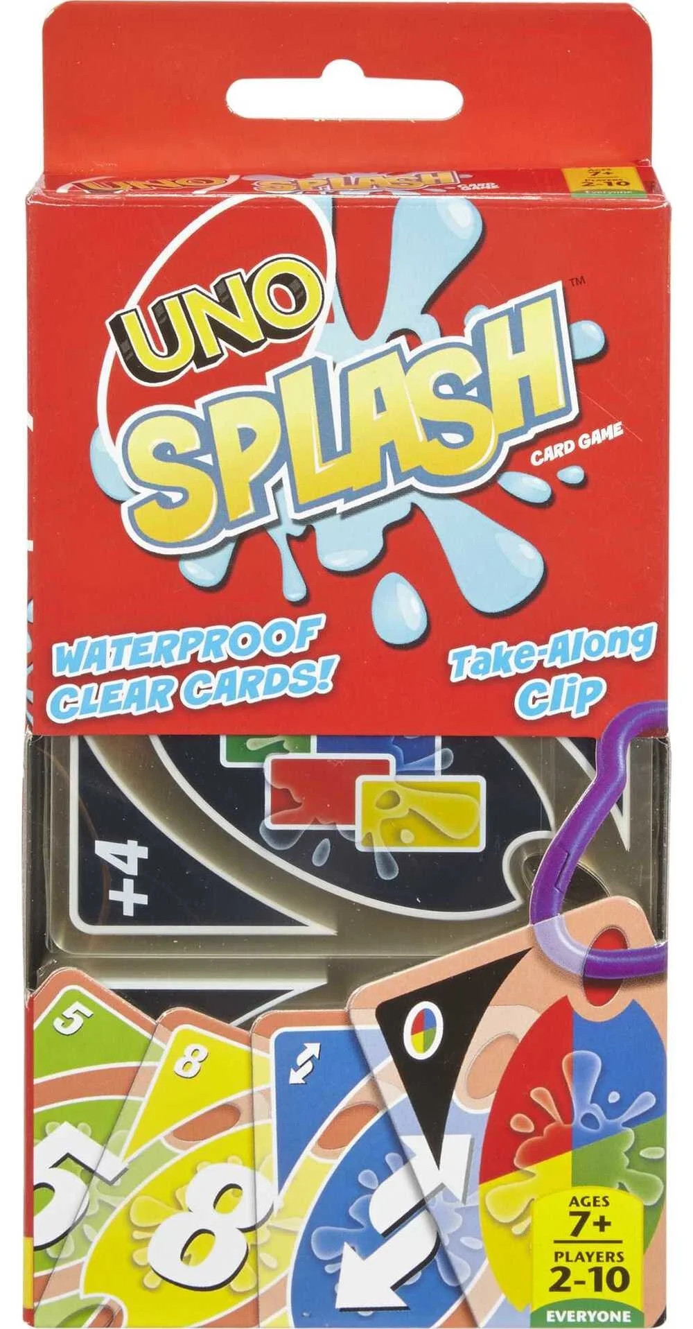 UNO Splash Card Game for Outdoor Camping, Travel and Family Night With Water-Resistent Cards | Walmart (US)