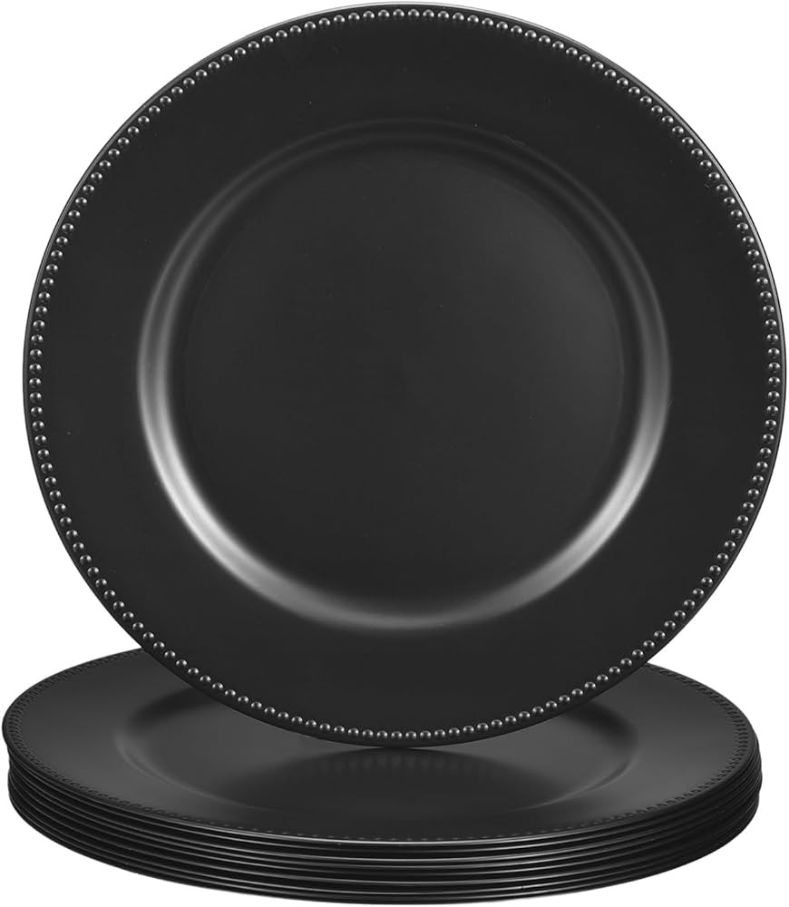 uxcell 10pcs Charger Plates Bulk 13 Inch Plastic Charger Plates Round Plate Charger for Dinner We... | Amazon (US)
