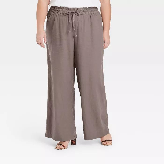 Women's Mid-Rise Wide Leg Pants - A New Day™ | Target