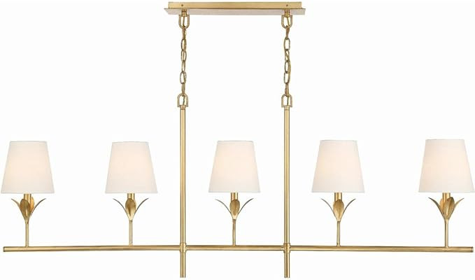 Crystorama 537-GA Broche - 5 Light Chandelier in Modern Style-21 Inches Tall and 53.5 Inches Wide | Amazon (US)