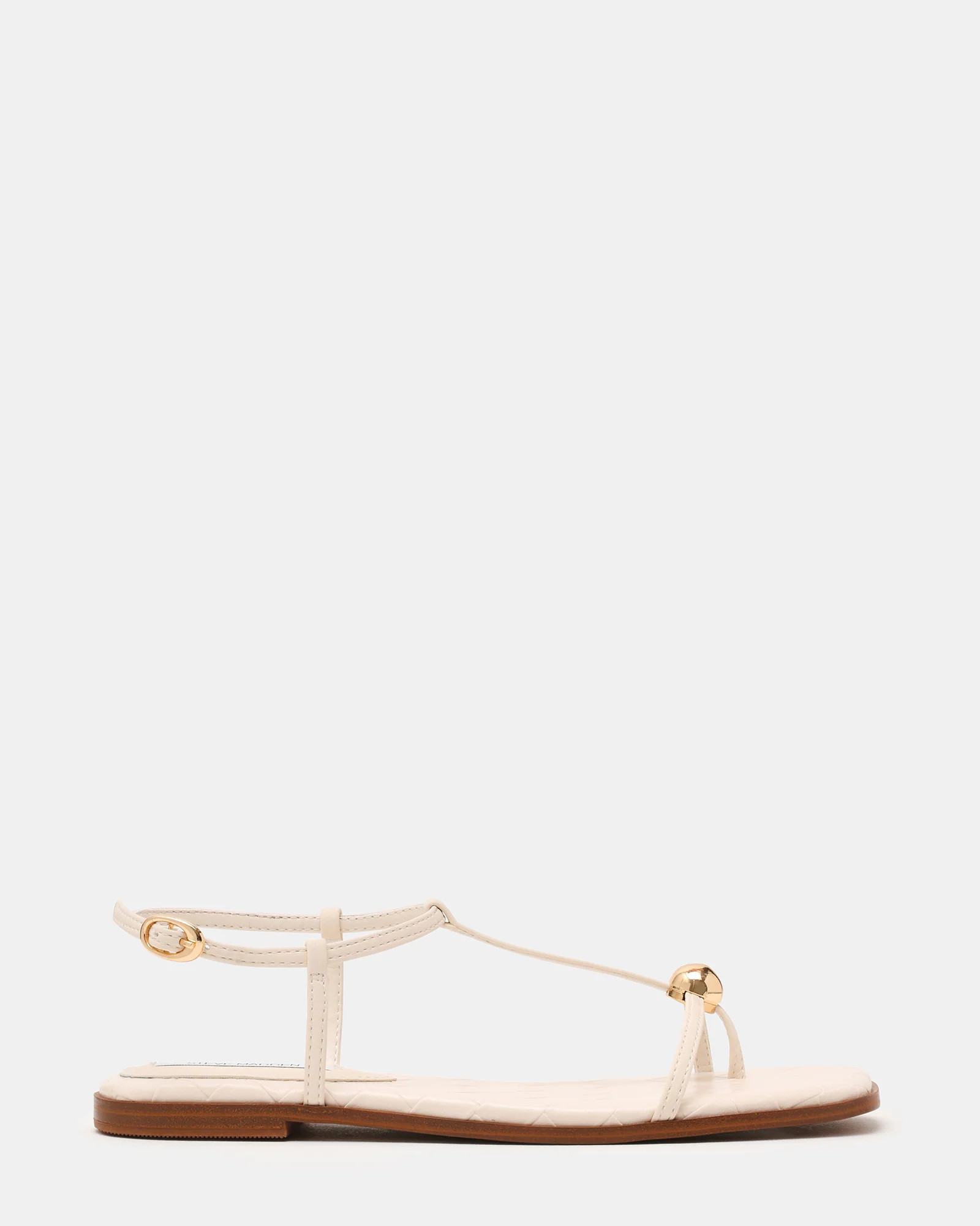RITZY Woven Bone Square-Toe Strappy Women's Sandal | Steve Madden (US)