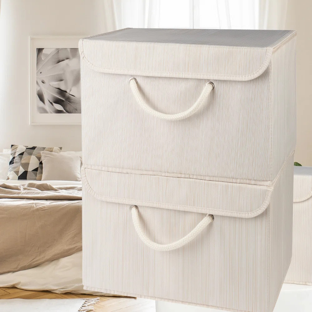 Marlow Home Co. Fabric And Canvas Storage Fabric Decorative Bin | Wayfair UK