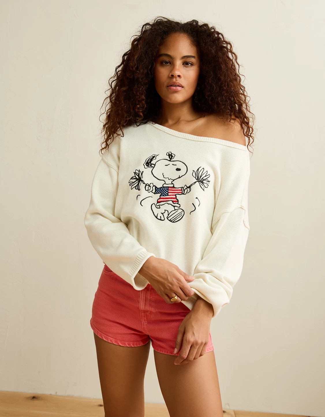 AE Americana Snoopy Graphic Sweater | American Eagle Outfitters (US & CA)