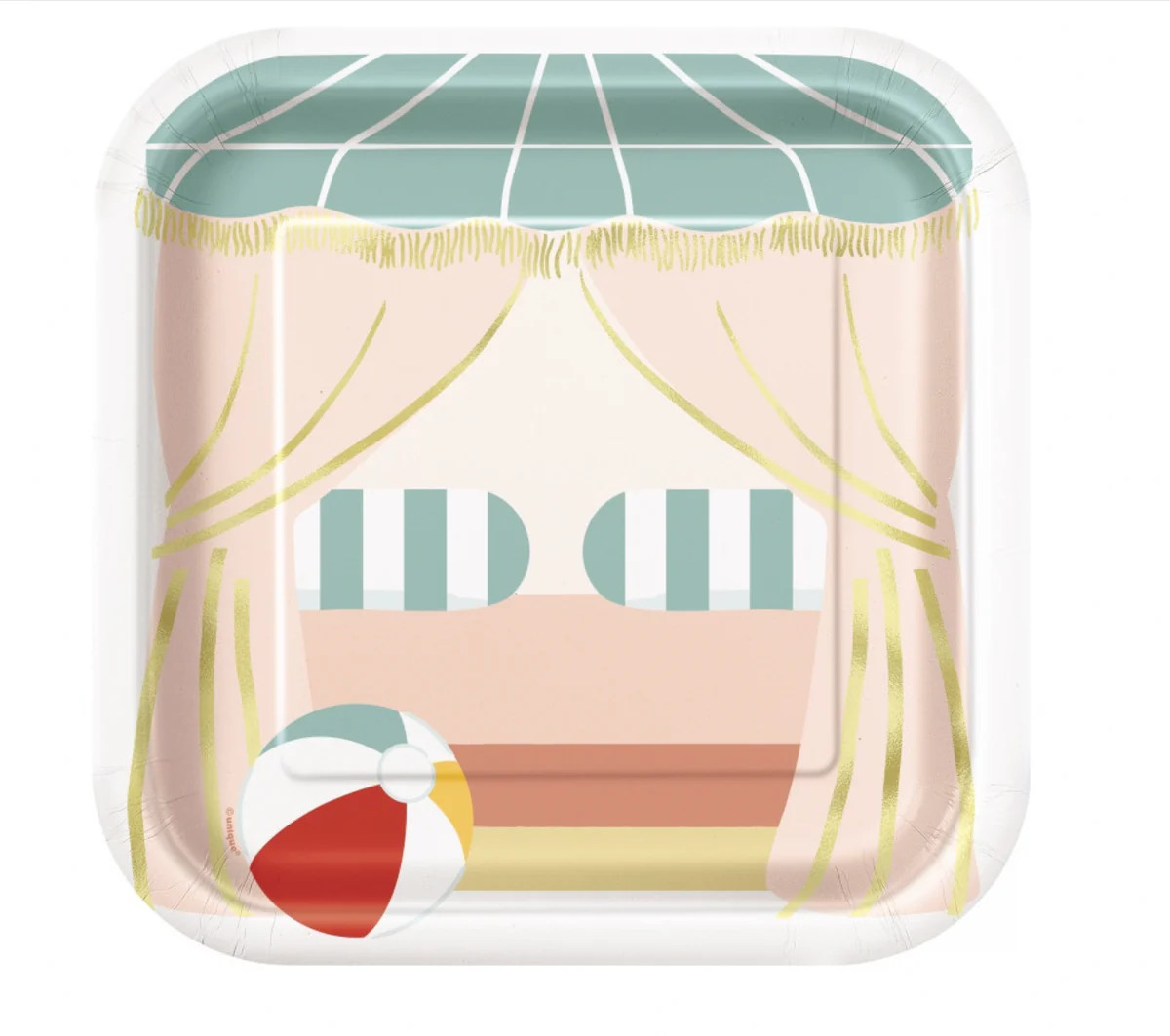 Poolside Summer Square Dinner Plates | Get Gatherings