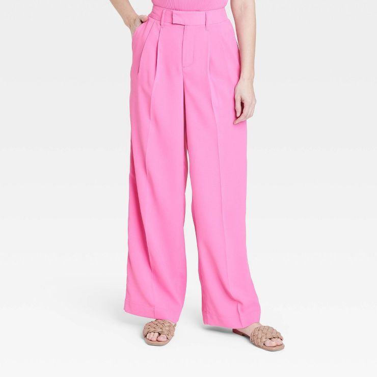 Women's High-Rise Wide Leg Fluid Pants - A New Day™ | Target