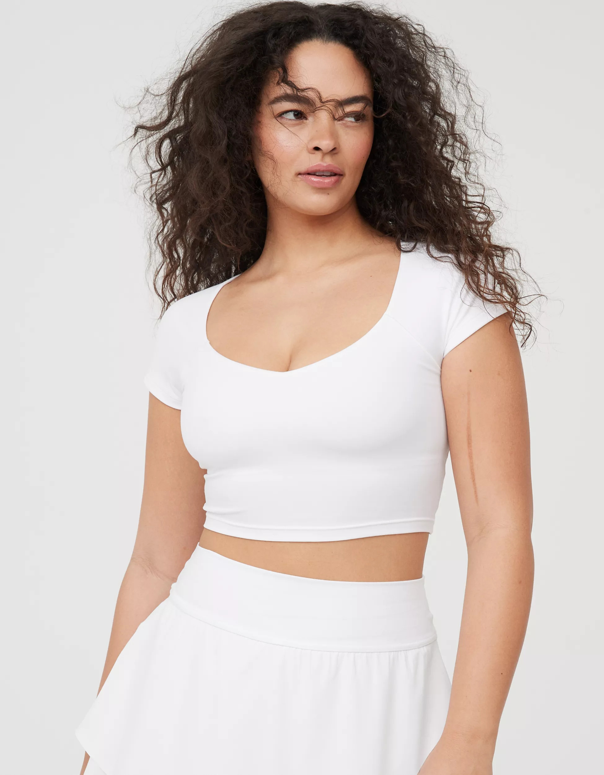 OFFLINE By Aerie Real Me Sweetheart Cropped T-Shirt | Aerie