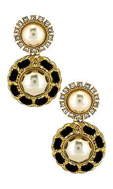 8 Other Reasons X REVOLVE Mademoiselle Earrings in Black & Gold from Revolve.com | Revolve Clothing (Global)