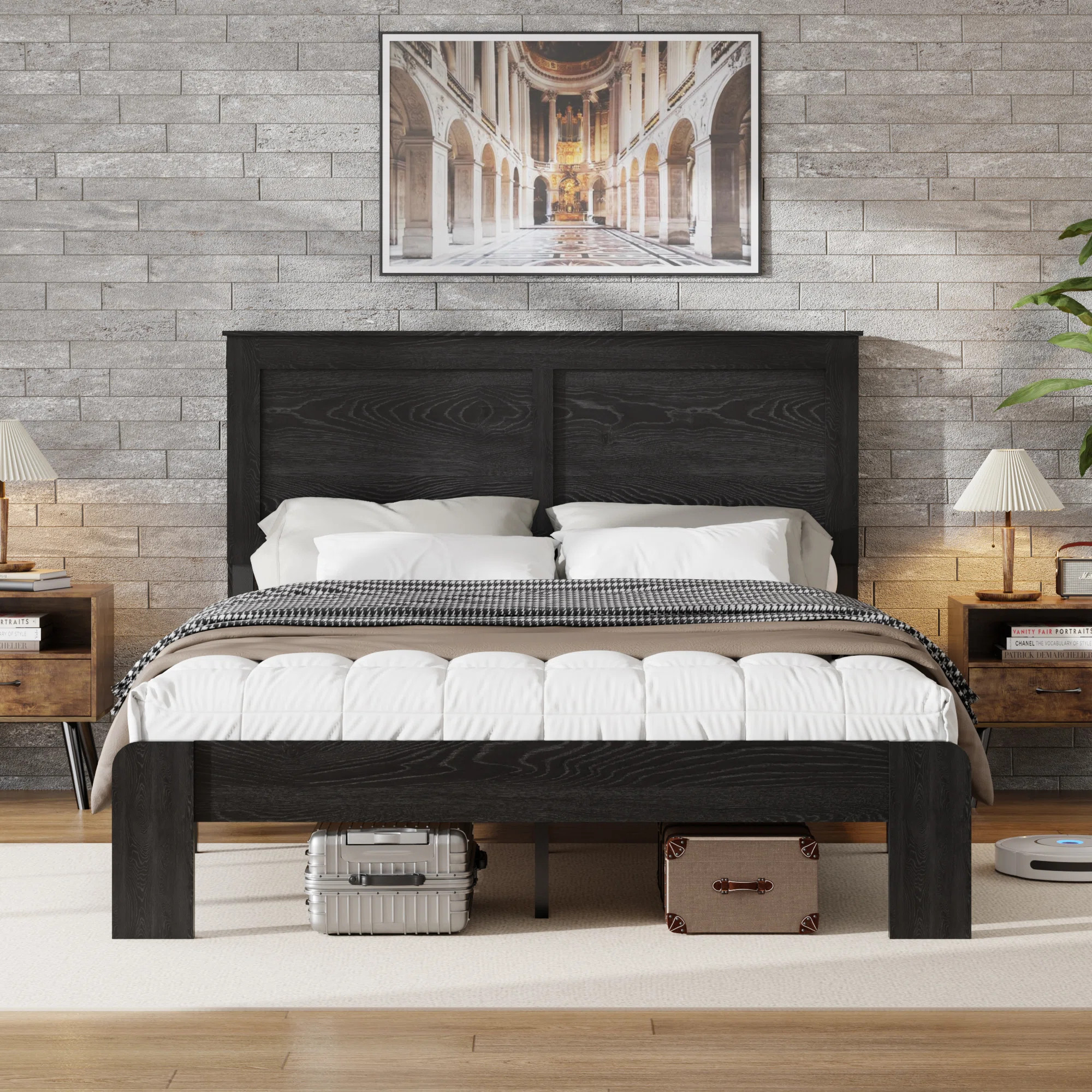 Wood Platform Bed Frame , Noise Free,No Box Spring Needed and Easy Assembly Tool,Large Under Bed ... | Wayfair North America