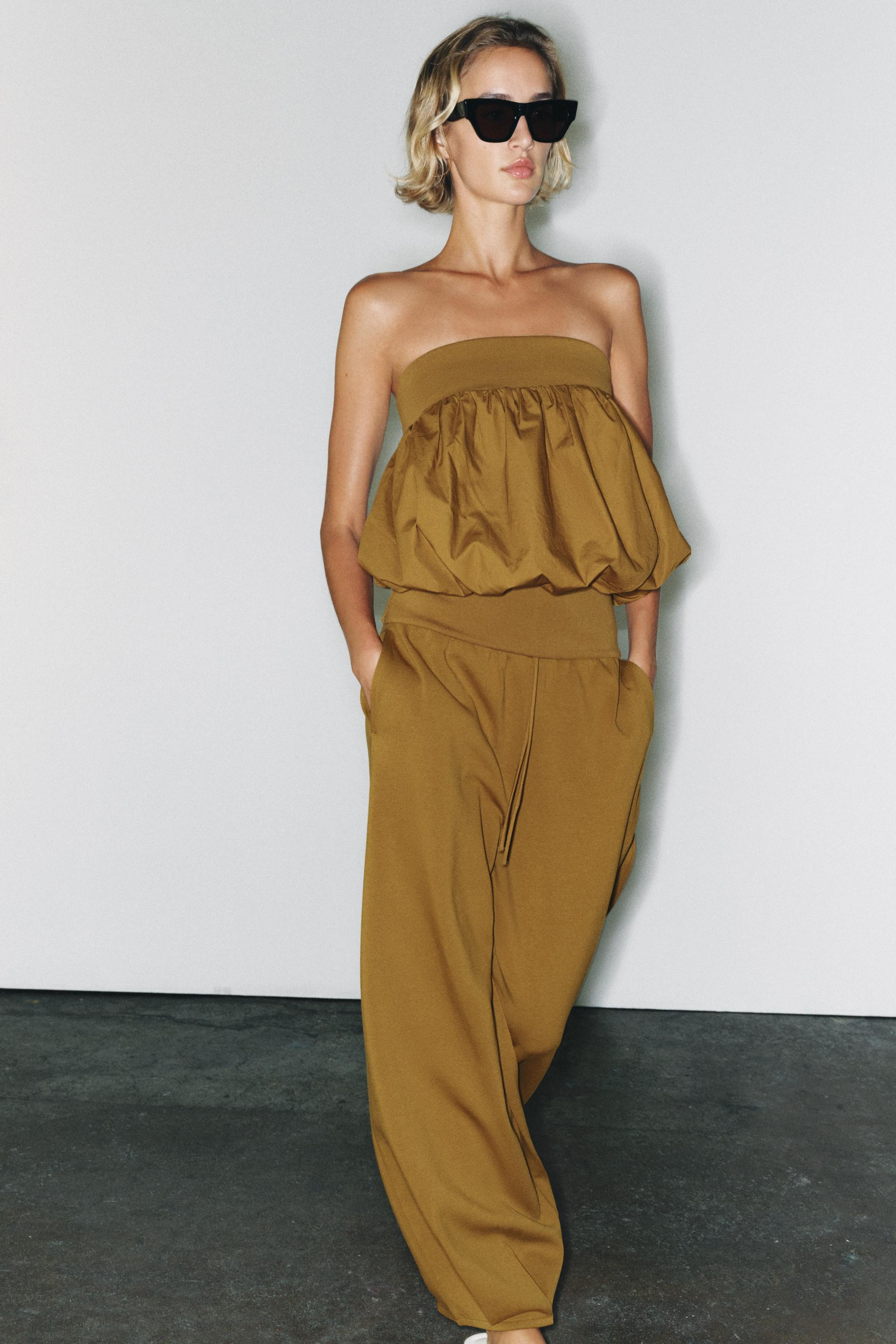 COMBINED STRAPLESS TOP | Zara US