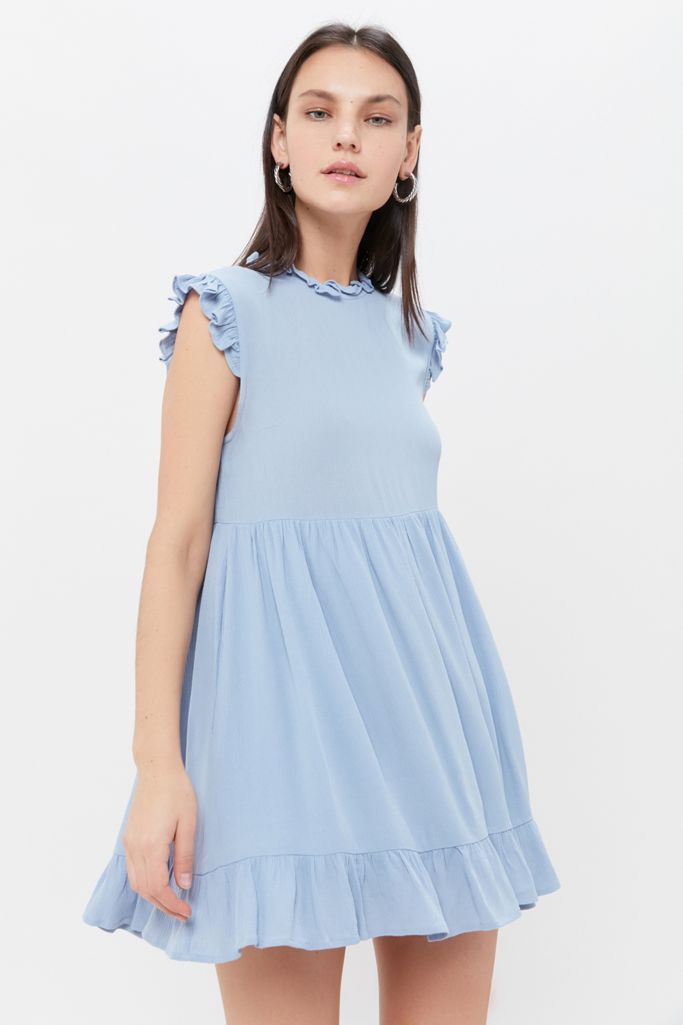 UO Gabby Babydoll Mini Dress | Urban Outfitters (US and RoW)