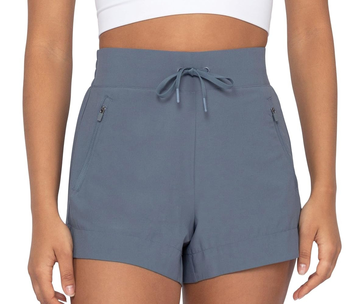 90 Degree By Reflex Stretch Woven Lightweight Walking Shorts with Side Pockets | Amazon (US)