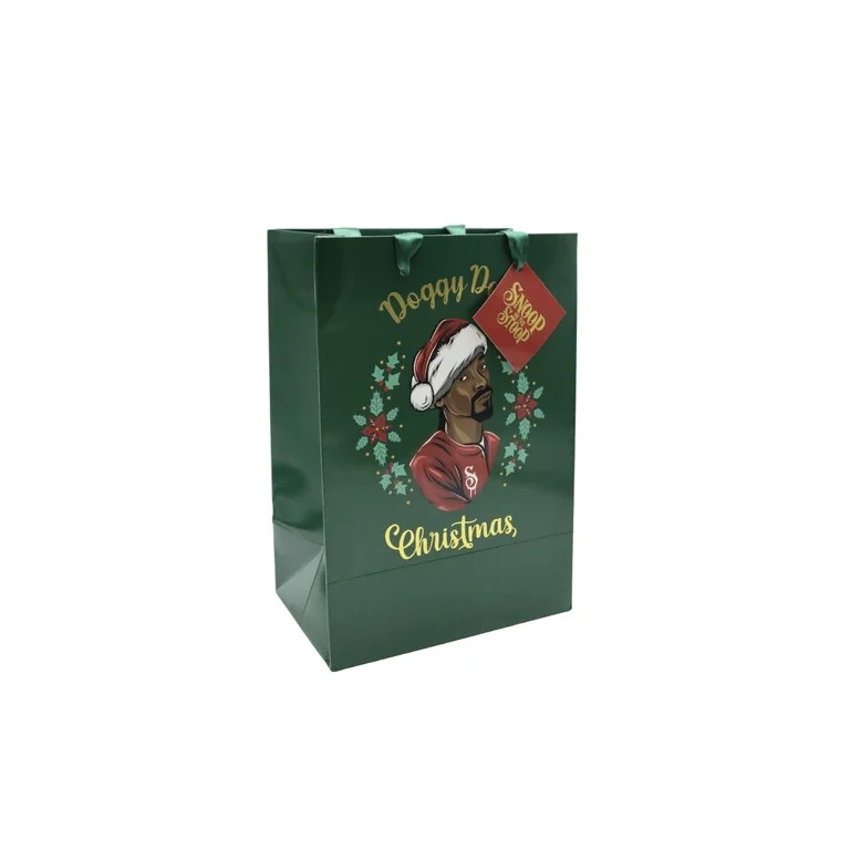 Snoop Dogg Doggy Dogg Christmas Green Paper Gift Bag, 10" | Walmart (US)