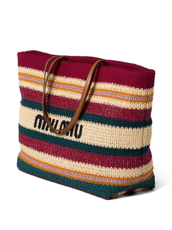 raffia-effect woven tote bag | Farfetch Global