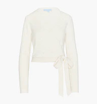 The Deirdre Wrap Sweater - Ivory Pointelle | Hill House Home US