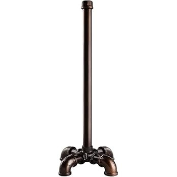 TLBTEK Floor Toilet Paper Holder Stand, Black Iron Farmhouse Paper Towel Rack,Rustic Industrial V... | Amazon (US)