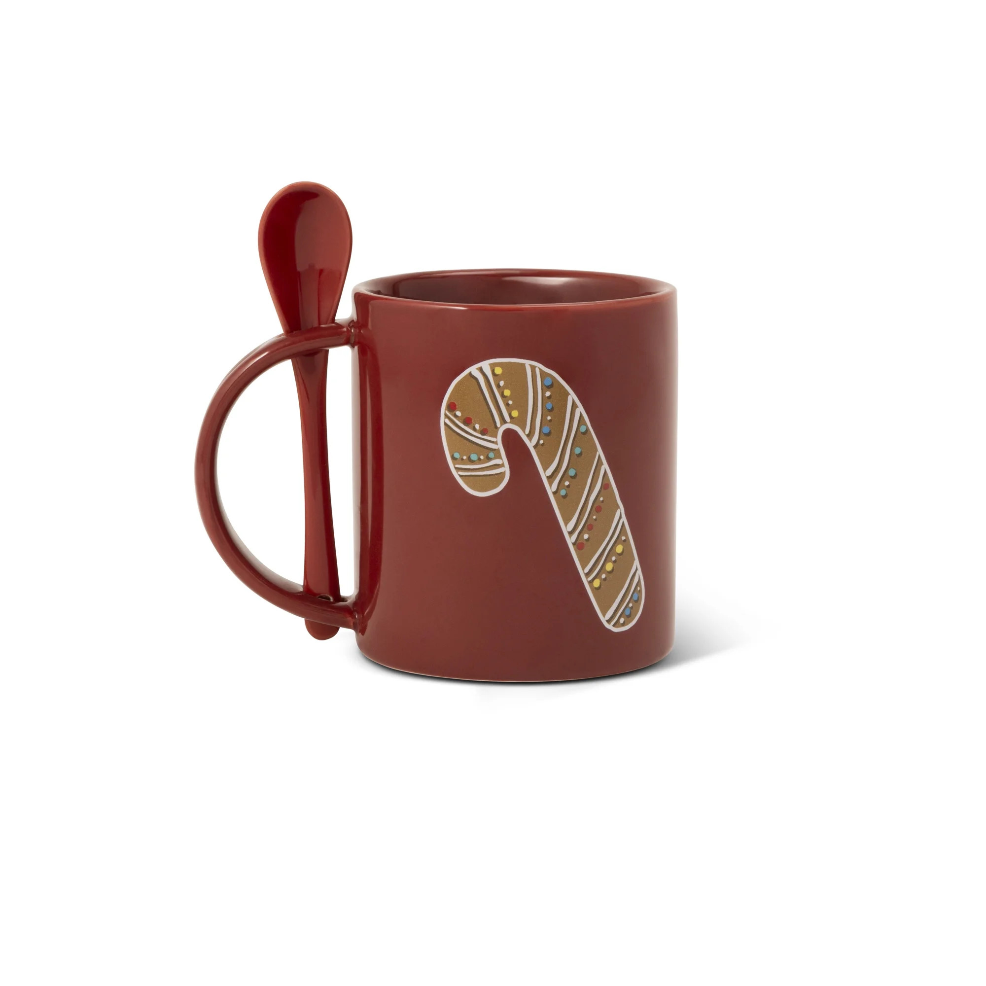 Thyme & Table Candy Cane Hot Cocoa Mug with Spoon - Red | Walmart (US)