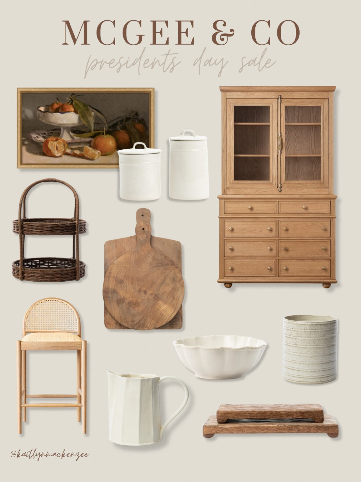 McGee and Co Presidents’ Day sale. Citrus art, wooden hutch, wood, cutting boards, wooden risers, organic kitchen, decor, counter, stools, barstools, coffee, canister, utensil, croc, serving bowl, kitchen, accessories, kitchen, art, home decor, neutral home.

#LTKSeasonal #LTKSaleAlert #LTKHome