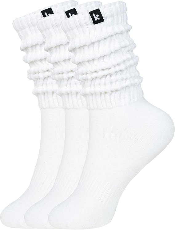 Kamo Fitness Cozy 3-Pair Pack - Scrunch Long Crew Socks for Women, Soft & Breathable Boot and Slo... | Amazon (US)