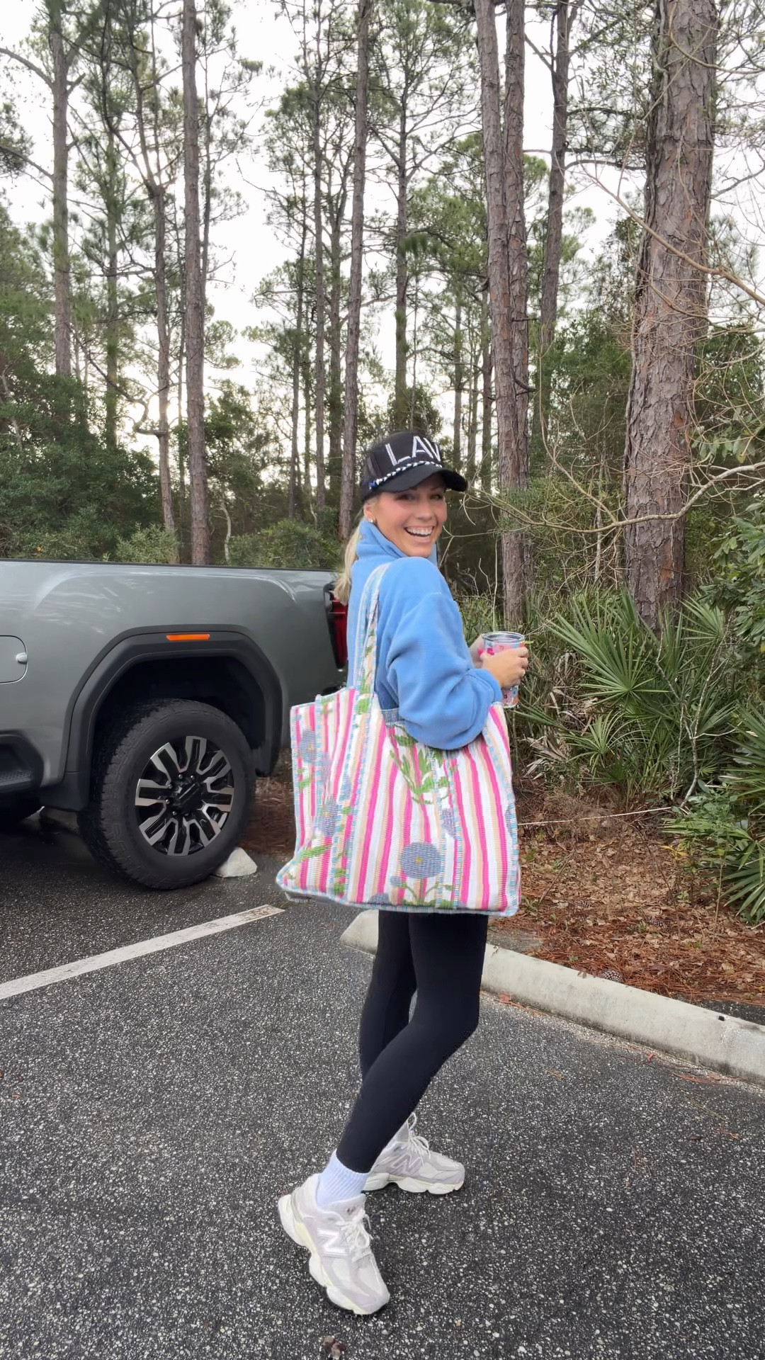 Sunday volleyball fit 
Hat is shop threadline on IG
Mock neck sweater old navy but linking similar
Bag Amazon
Linking similar leggings
And new balance tennis shoes 

#LTKootd #LTKmomlife #LTKdayinmylife