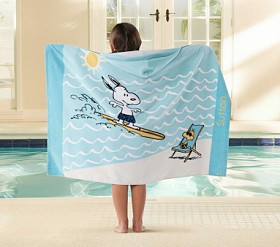 Peanuts® Snoopy® Surf Kid Beach Hooded Towel UPF 50+ | Pottery Barn Kids
