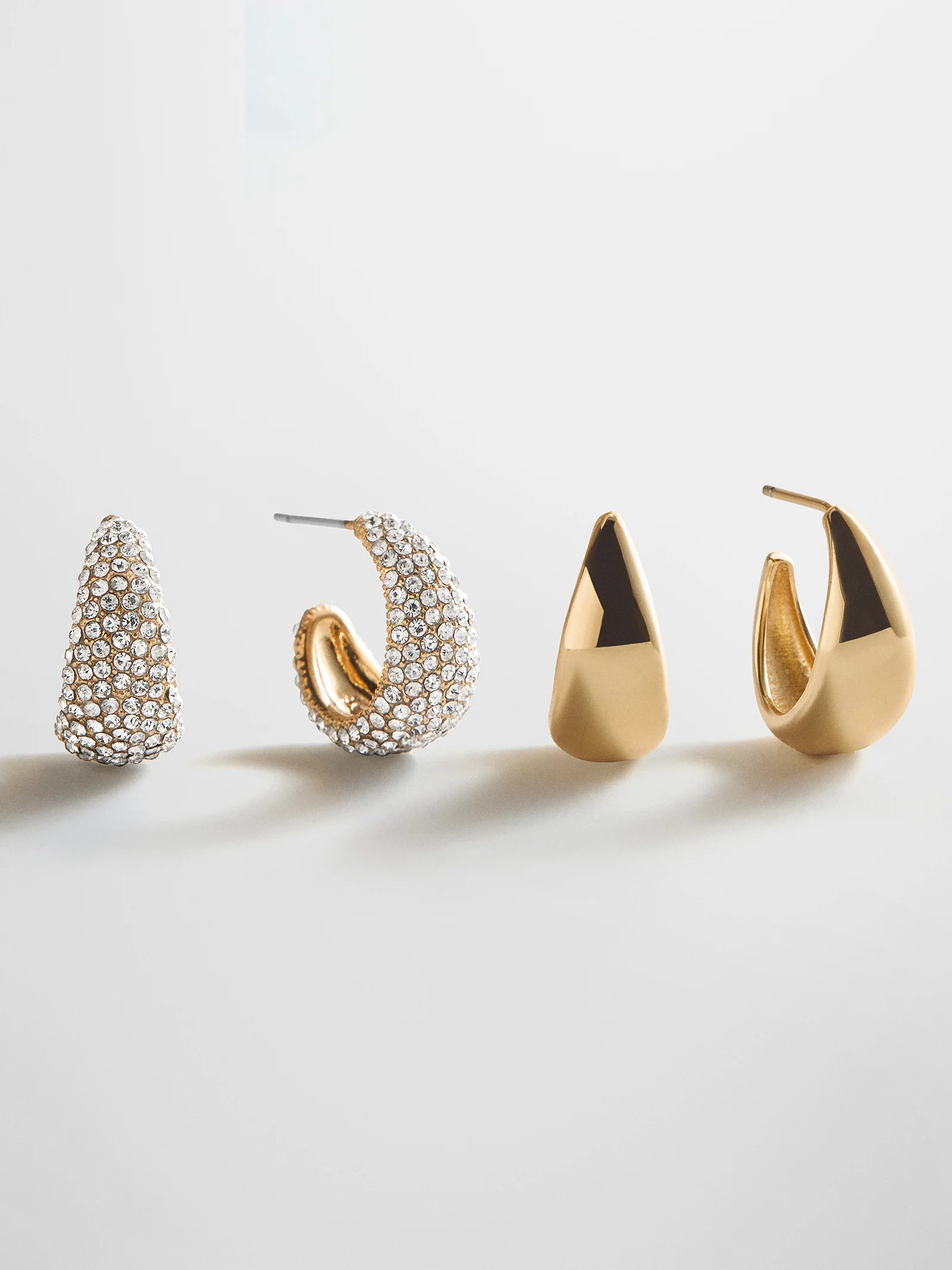 Bay Waterproof Earring Set - Gold/Pav\u00e9 | BaubleBar
